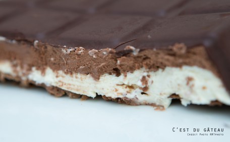 recette, demarle, chocolat blanc, chocolat noir, entremets, gavotte, gâteau tablette, moule tablette, praliné Tablette de chocolat – Crousti-fondant Noir et Blanc-2 label