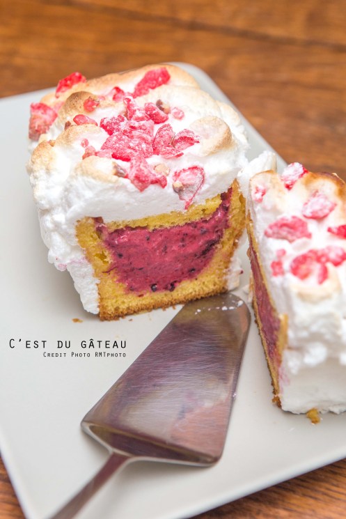 omelette norvégienne, dans la peau d'un chef, Christophe Michalak, recette facile, recette express, recette rapide, pralines roses, quatre quart, glace maison, meringue, fruits rouges